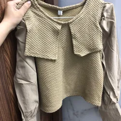 Áo tay dài form xinh, màu be nhã nhặn 731325