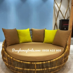 Giường tròn hồ bới mây nhựa 531611
