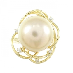 Nhẫn ngọc trai trắng K18YG 12.3mm 667564