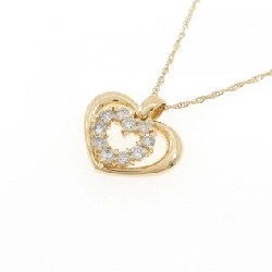 K18YG Dây chuyền kim cương hình trái tim 0.30CT - Hàng hiệu Chính hãng 861028