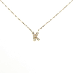 K18YG Chữ cái K Dây chuyền kim cương - Hàng hiệu Chính hãng