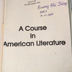 GIÁO TRÌNH VĂN CHƯƠNG MỸ - A COURSE IN AMERICAN LITERATURE - NXB Đại học Quốc gia TP HCM 496256