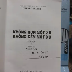 Sách: Không hơn một xu, không kém một xu (A2) Tác giả: Jeffrey Archer 606023