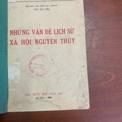 Những vấn đề lịch sử xã hội nguyên thủy 