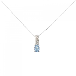 K18WG Aquamarine Necklace - Hàng hiệu Authentic