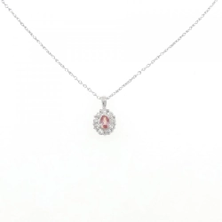 K18WG Sapphire Padparadscha Necklace 0.144CT - Hàng hiệu Authentic