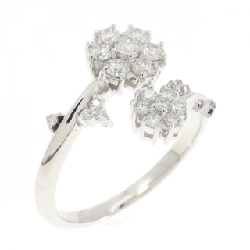 Nhẫn kim cương hoa K18WG 0.46CT