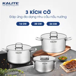Bộ 3 nồi KALITE KL381 bền bỉ đáp ứng mọi nhu cầu nấu nướng 795662
