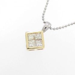 K18YG/PT900/PT850 Dây chuyền kim cương 0.50CT - Hàng hiệu Chính hãng 851142