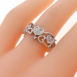 Nhẫn kim cương hình trái tim K18WG 0.08CT - Hàng hiệu Authentic 850504