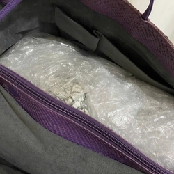 Túi du lịch trăn tím 41*25*21 python skin purple travel bag 464049