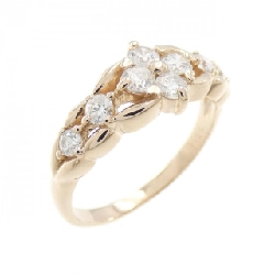 Nhẫn kim cương K18PG hoa 0.50CT