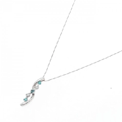 K18WG Paraiba Tourmaline Necklace 0.16CT - Hàng hiệu Authentic 859572