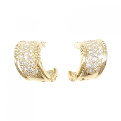 K18YG Pave Bông Tai Kim Cương - Hàng hiệu Chính hãng