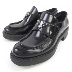 Giày lười Prada PRADA màu chocolate với logo hình tam giác 1D246M 656426