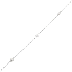 Vòng tay kim cương PT900/PT850 0.416CT - Hàng hiệu Authentic