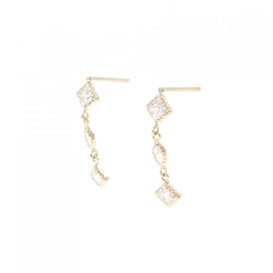 K18PG Bông tai Cubic - Hàng hiệu Chính hãng 869002