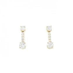 K18YG Bông tai kim cương 0.76CT - Hàng hiệu Authentic