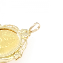 K18YG/K18PG(khung) Mặt dây chuyền đồng xu kim cương 0.04CT - Hàng hiệu Chính hãng 865364