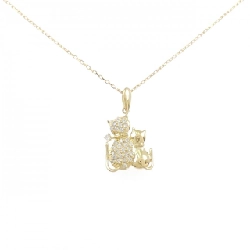 K18YG Dây chuyền kim cương mèo 0.18CT - Hàng hiệu Chính hãng
