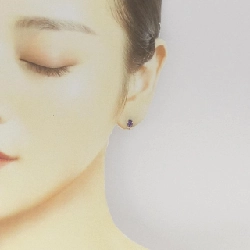 K18YG Amethyst Bông tai - Hàng hiệu Chính hãng 875220