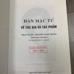 Hàn mặc tử về tác gia và tác phẩm. Bìa cứng 525422