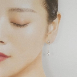 K18YG Bông tai Cubic - Hàng hiệu Chính hãng 874221