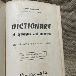 Trần Văn Điền - TỰ ĐIỂN ĐỒNG NGHĨA VÀ PHẢN NGHĨA- trước 75, sách tiếng Anh 748214