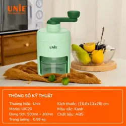 Máy bào đá mini Unie UIC20 lưỡi dao sắc bén, chất liệu nhựa ABS/ PP an toàn 1043913