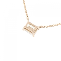 Dây chuyền kim cương K18PG 0.377CT I SI2 cắt hình Emerald - Hàng hiệu Authentic 875267