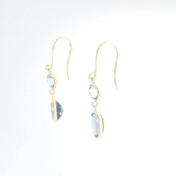 K18YG Blue Topaz Bông tai - Hàng hiệu Chính hãng 870841