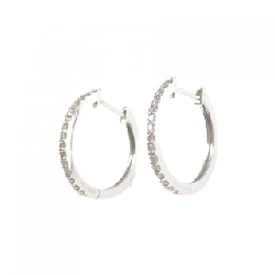 K18WG Bông tai kim cương hình vòng 0.30CT - Hàng hiệu Chính hãng 870859