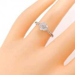 Nhẫn kim cương hoa K18WG 0.58CT 671895