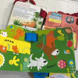 NGOẠI VĂN : sách trò chơi : usborne - baby’s very first buggy book Animals ; Dinosour  1027462