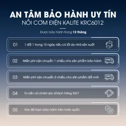 🍚 Nồi cơm điện KALITE KRC6012 – Ceramic cao cấp, cơm ngon chuẩn nhà hàng! 707658