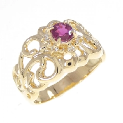 Nhẫn Ruby K18YG - Hàng hiệu Chính hãng