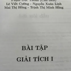 BÀI TẬP GIẢI TÍCH I 759968