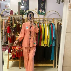 Set trang phục lễ chùa màu cam 564842