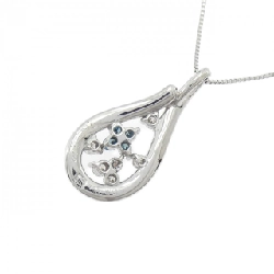 K18WG Hoa Hồng Kim Cương Dây Chuyền 0.08CT - Hàng hiệu Chính hãng 859720