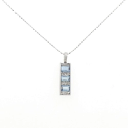 K18WG Aquamarine Necklace 0.80CT - Hàng hiệu Authentic