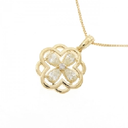 Dây chuyền kim cương hoa K18YG 0.22CT - Hàng hiệu Chính hãng 858679