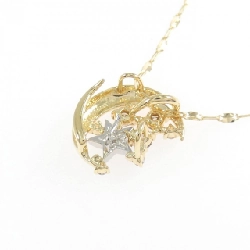 K18YG/PT900 Mặt trăng × Ngôi sao Dây chuyền kim cương 0.20CT - Hàng hiệu Chính hãng 856406