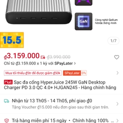 Sạc hyperjuice 245w còn mới ít sử dụng 447726