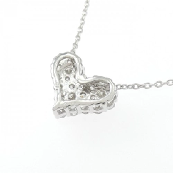 K18WG Dây chuyền kim cương hình trái tim 0.50CT - Hàng hiệu Chính hãng 861165