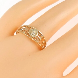 Nhẫn kim cương K18YG hoa 666354