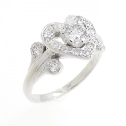 Nhẫn kim cương hình trái tim K18WG 0.348CT