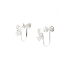 K18WG Bông tai kim cương 0.125CT - Hàng hiệu Chính hãng 870794