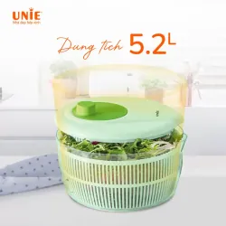 🥬🌀 UNIE US5200 – Rổ quay rau ly tâm khô nhanh chỉ vài vòng 730710