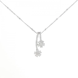 K18WG/750WG 2WAY Dây chuyền kim cương 0.22CT - Hàng hiệu Chính hãng