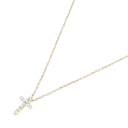 K18YG Dây chuyền kim cương chéo 0.12CT - Hàng hiệu Chính hãng 862240